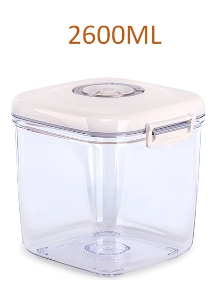 2600ML Stili Daire Dikdörtgen Kare Gıda Depolama Vakum Konteyner Farklı Kapasiteli Vakum Mühürleyen Kutusu Vakum Mühürleyen Için Mutfak Depolama (Yurt Dışından)