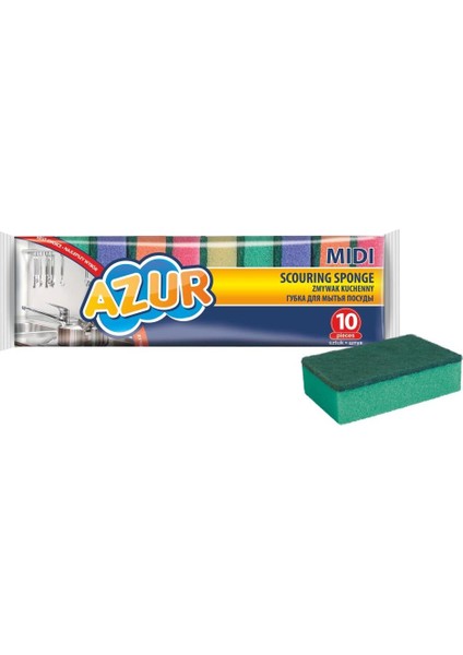 York Azur Midi Bulaşık Süngeri 10 Adet 030160