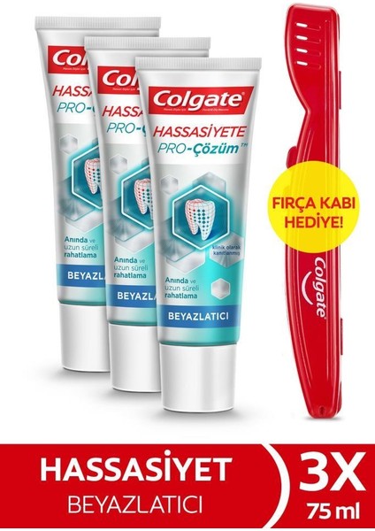 Hassasiyete Pro Çözüm Pro Relief Diş Macunu 75 ml x 3 Adet + Fırça Kabı Hediye