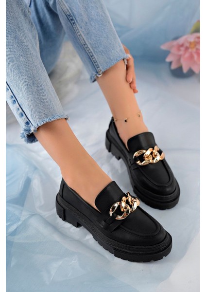 Kadın Kalın Taban Loafer Makosen Ayakkabı