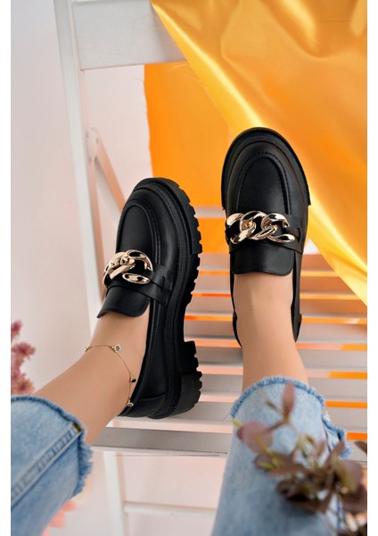 Kadın Kalın Taban Loafer Makosen Ayakkabı modelleri