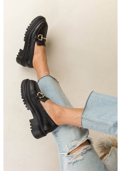 Kadın Kalın Taban Loafer Makosen Ayakkabı modelleri