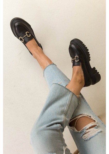 Kadın Kalın Taban Loafer Makosen Ayakkabı fırsatları