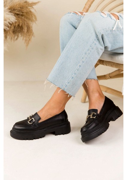 Kadın Kalın Taban Loafer Makosen Ayakkabı indirimleri