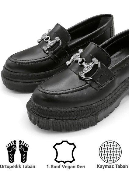 Kadın Kalın Taban Loafer Makosen Ayakkabı fırsatları