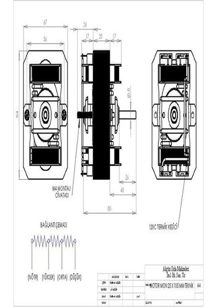 Akgün Motors Gölge Kutuplu Elektrik Motoru H20