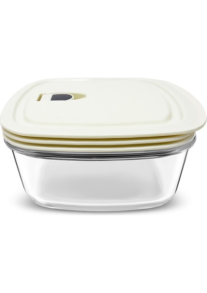 Cream Vakumlu Kapaklı Cam Saklama Kabı 0.9 Lt fırsatları