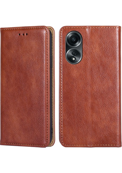 Oppo A58 4g Cep Telefonu Kılıfı Manyetik Kapanış Anti Drop Pu Deri Cüzdan Kapağı (Yurt Dışından)