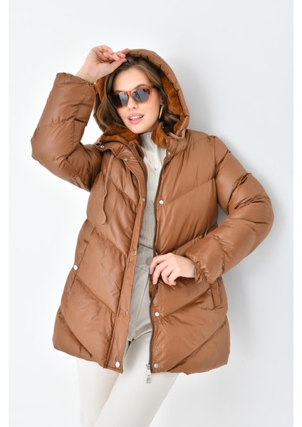 Kadın Şişme Kaban Camel RBN4074