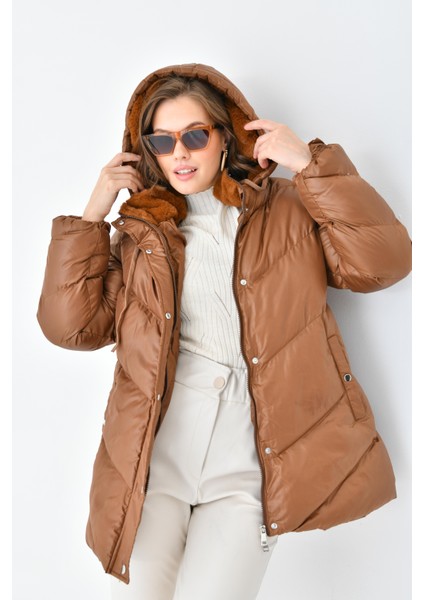 Kadın Şişme Kaban Camel RBN4074