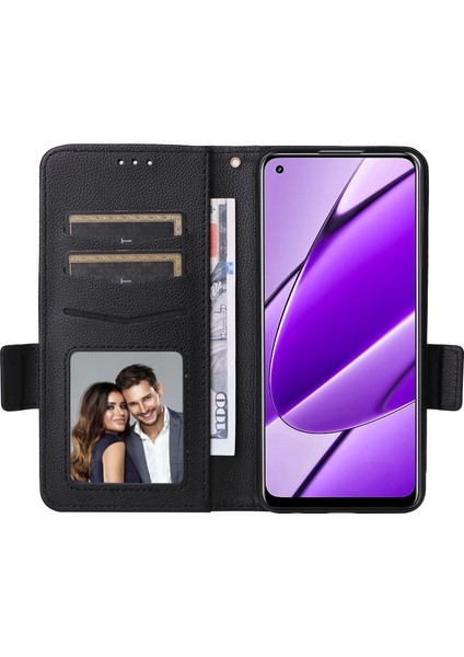 Realme 11 4g Pu Deri Kılıf Cüzdan Flip Koruyucu Telefon Kapağı (Yurt Dışından)