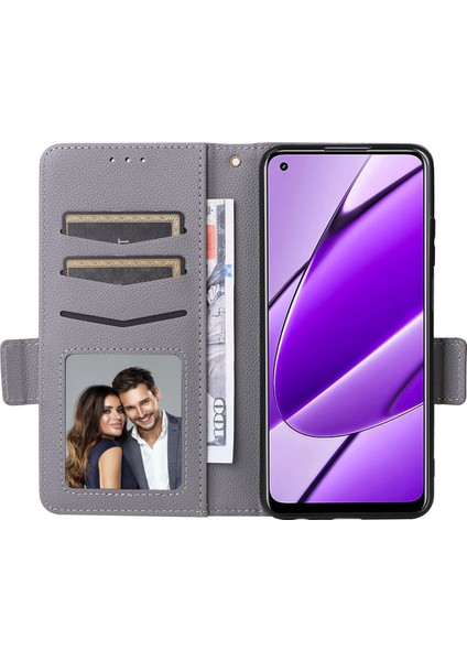 Realme 11 4g Pu Deri Kılıf Cüzdan Flip Koruyucu Telefon Kapağı (Yurt Dışından)