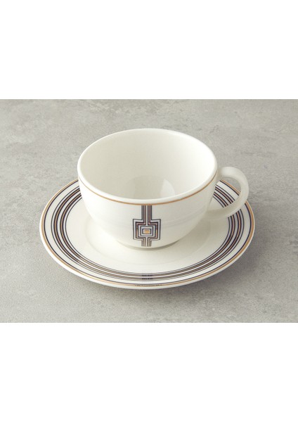 Prudence Bone Porselen 4 Parça 2 Kişilik Çay Fincanı Takımı Siyah