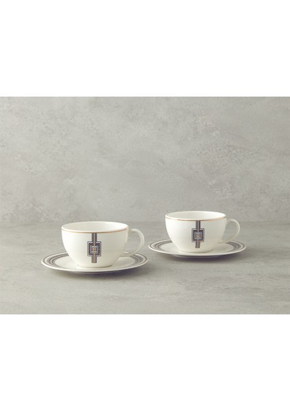 Prudence Bone Porselen 4 Parça 2 Kişilik Çay Fincanı Takımı Siyah fiyatları