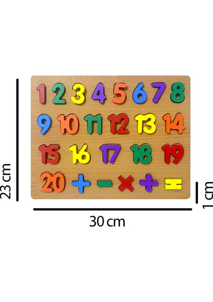 Eğitici Ahşap Oyuncak | Rakamları Öğreniyorum Kabartma Rakamlar Oyun Seti