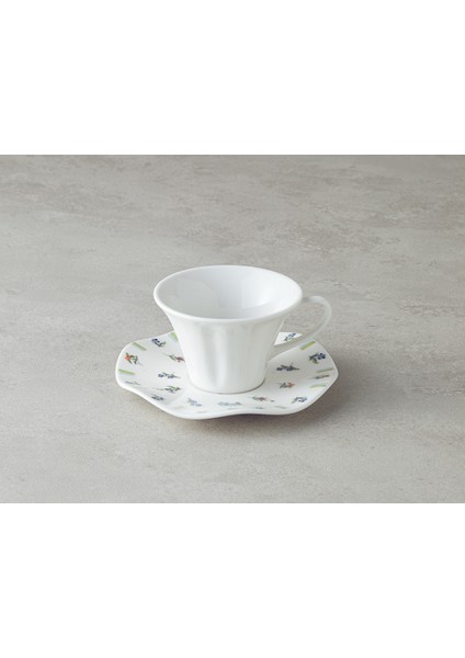 Pleasant Porselen 4 Parça 2 Kişilik Çay Fincanı Takımı Yeşil-Mavi modelleri