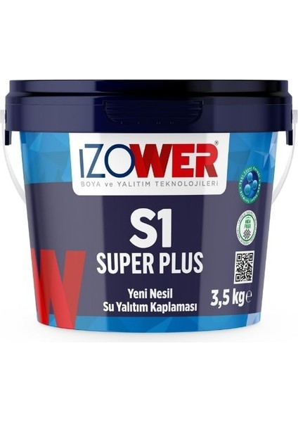 Izower S1 Süper Plus Su Yalıtım Kaplaması- Gri- 3,5 kg