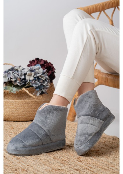 Kadın Panduf Ev Botu Ev Ayakkabısı Kalın Hafif Taban