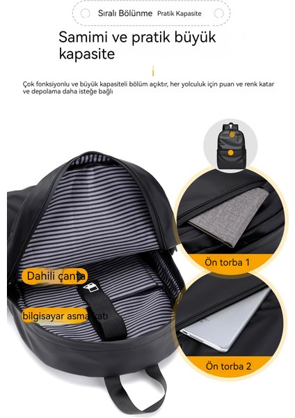 Moda Doku Sırt Çantası Öğrenci Okul Çantası (Yurt Dışından)