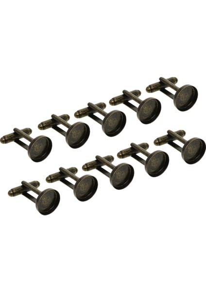 10 Kol Düğmesi Cabochons Tepsisi Yuvarlak Taban Manşğlantısı Fit 12MM Dıy (Yurt Dışından)