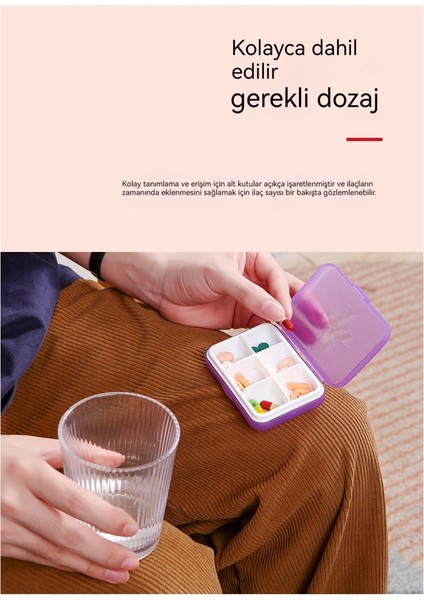 Haftanın Yedi Günü Kullanılabilen 6 Bölmeli Taşınabilir Ilaç Saklama Kutusu (Yurt Dışından) indirimleri