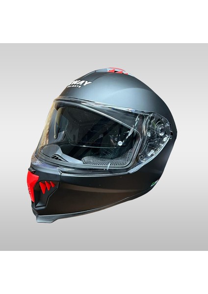 865 Solid Matt Black Double Visor Kapalı Kask fiyatları