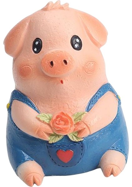 Sevimli Hayvanlar Heykeli Minyatür Reçine Heykelcik Süs Masa Dekorasyonu Için Piggy (Yurt Dışından)