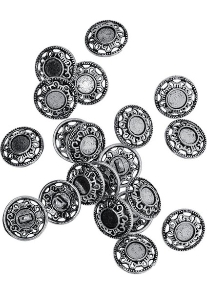 30 Işlemeli Sap Düğmesi Çiçek (Yurt Dışından)