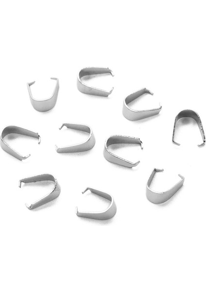 200 Parça Paslanmaz Çelik Boncuk Tutam Kefalet Klip Toka Kolye Kolye Klipsler 6X13MM (Yurt Dışından)