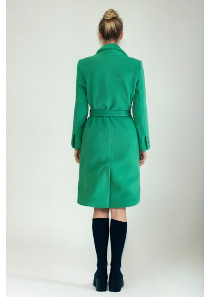 Beli Kuşaklı Düğmeli Uzun Kaban fiyatları