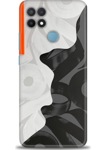 Oppo A15S Kılıf Hd Baskılı - Turuncu Çizgi