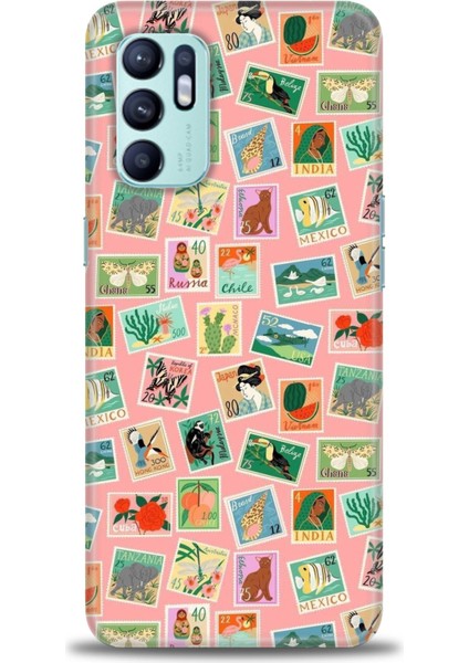 Oppo Reno 6 Kılıf Hd Baskılı - Pullar