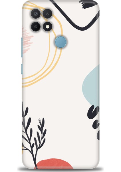 Oppo A15S Kılıf Hd Baskılı - Siyah Dal