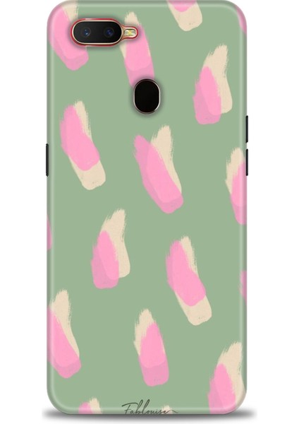 Oppo Ax7 Kılıf Hd Baskılı - Pembe Krem