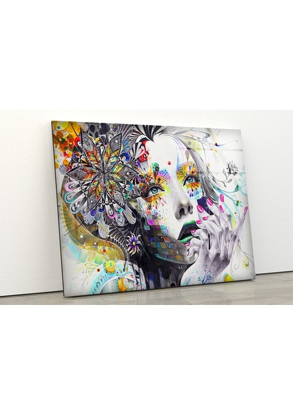 Kadın Temperli Cam Duvar Tablosu fiyatları