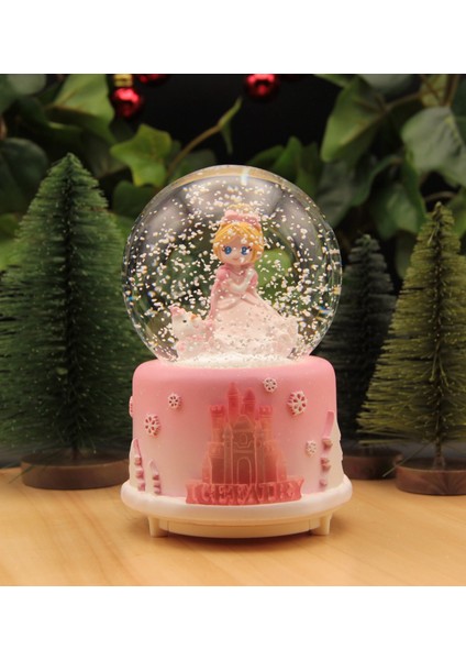 Frozen Şatolu Işıklı ve Müzikli Kar Küresi Büyük Boy - Pembe fiyatları