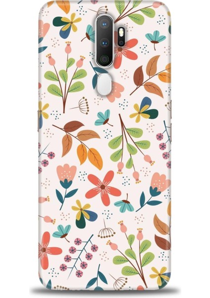 Oppo A9 2020 Kılıf Hd Baskılı - Renkli Dallar