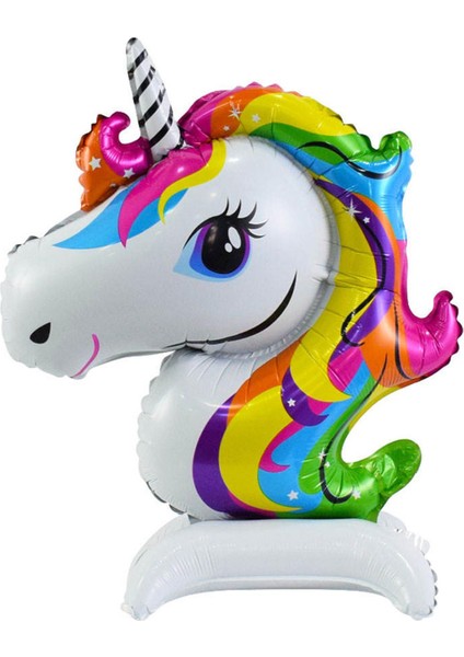 Patladı Gitti Safari Unicorn Figür Ayaklı Folyo Balon 48*50 cm