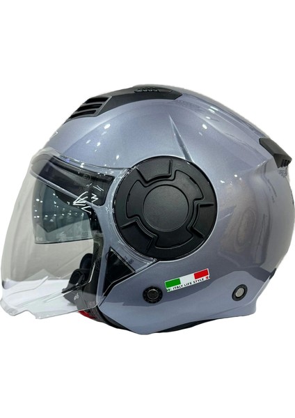 Kask Sway SW-766 Titanyum Çenesiz Güneş Gözlüklü