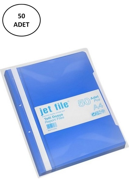 Dosy Jet File Telli Dosya A4 Mavi 50 Adet