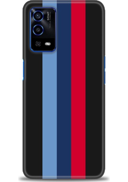 Oppo A55 Kılıf Hd Baskılı - Bordo Çubuk