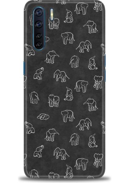Oppo A91 / Reno 3 Kılıf Hd Baskılı - Filler