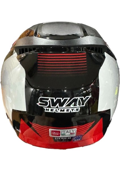 Kask Sway SW-766 Geko Black/red Çenesiz Güneş Gözlüklü fiyatları