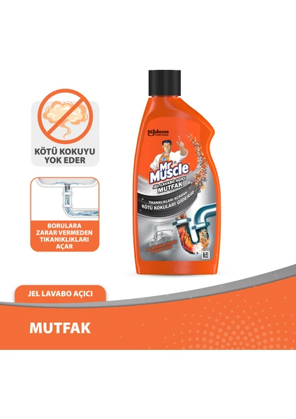 Mr Muscle Jel Lavabo Açıcı Mutfak 500 ml