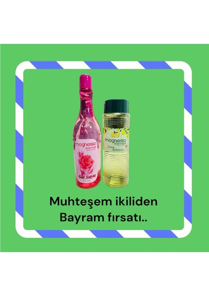 Kozmetik Süper 2'Liset (Limon Kolonyası, Doğal Gül Suyu) 400ml.