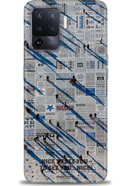 Oppo Reno 5 Lite Kılıf Hd Baskılı - Gazete