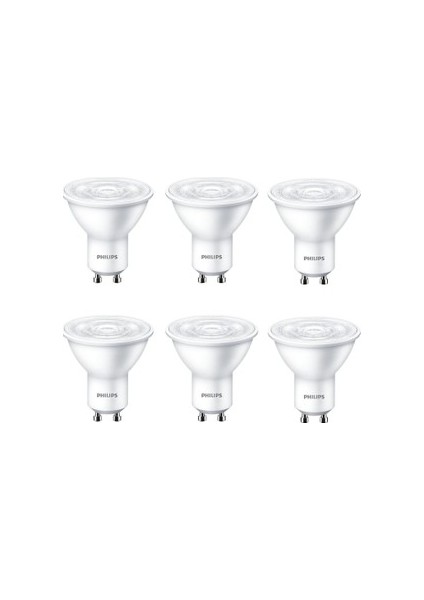Phılıps Essentıal LED 4,5W/830 GU10 Duy Sarı LED Spot Ampul 6lı Paket