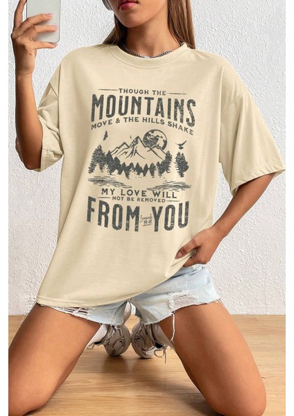 Only Trendwear Unisex Mountains Baskılı Tasarım Tshirt fiyatları