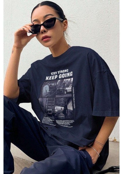 Only Trendwear Unisex Keepgoing Baskılı Tasarım Tshirt