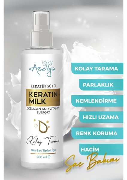 asellya sağlıklı yaşam Asellya Keratin Kolajen Saç Bakım Sütü 200 ml fiyatları